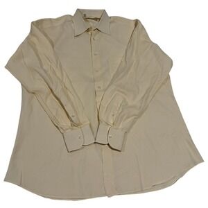 Ermenegildo Zegna Men's Yellow Button Up Shirt Size 42/16.5 Made In Italy